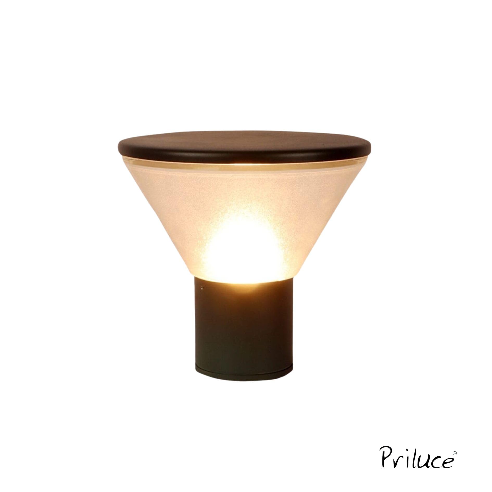 PRILUCE E27 Outdoor Pathway & Gate Light | Graphite Grey | Die-Cast Aluminium | IP65 Waterproof | 215 x H200 mm 2