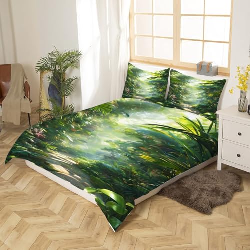 Parure de Lit Microfibre 2 Personnes Style Jungle 3D