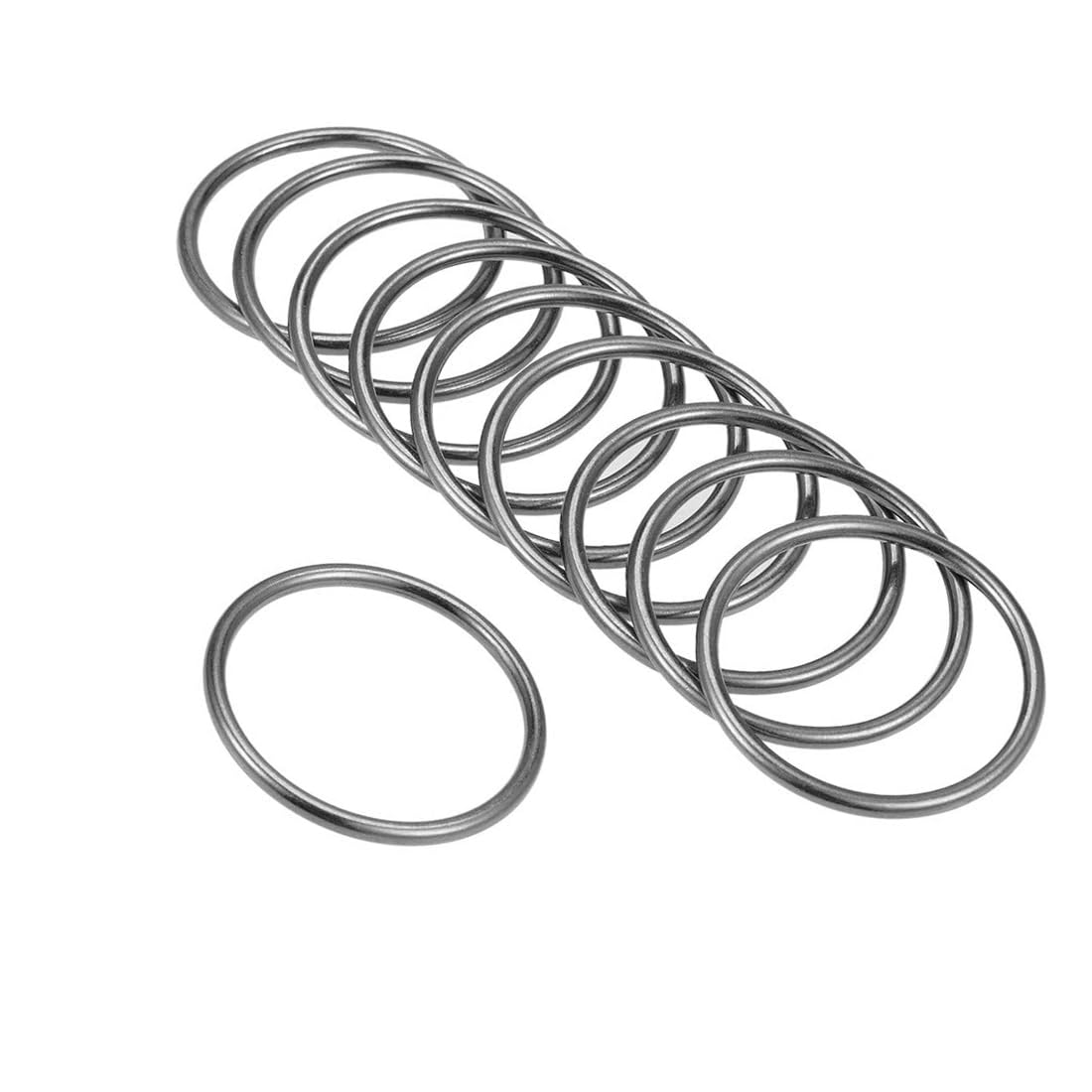 Unifizz Zinc Alloy O Rings 20mm(0.8") ID 3mm Thick Multi-Purpose Welded O Buckles for Bag Straps Belts Macrame Pet Leashes DIY Crafts Black 15pcs
