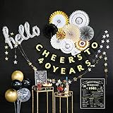 40th Birthday Decorations by Hombae, Back in 1981 Sign, 40th Bday Decorations for Women or Men, 40th Wedding Anniversary Decorations, 40 Years Old Party Supplies, Cheers to 40 Years Banner