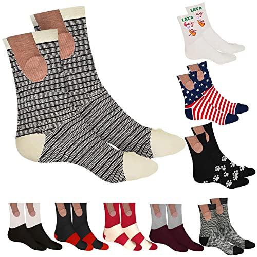 Werakou Funny Socks, Chaussettes Drôles pour Hommes, Chaussettes Décontractées Amusantes,Chaussettes Fantaisie, Chaussettes en Coton pour Sports Et Loisirs, Cadeaux pour Hommes Et Femmes Cover