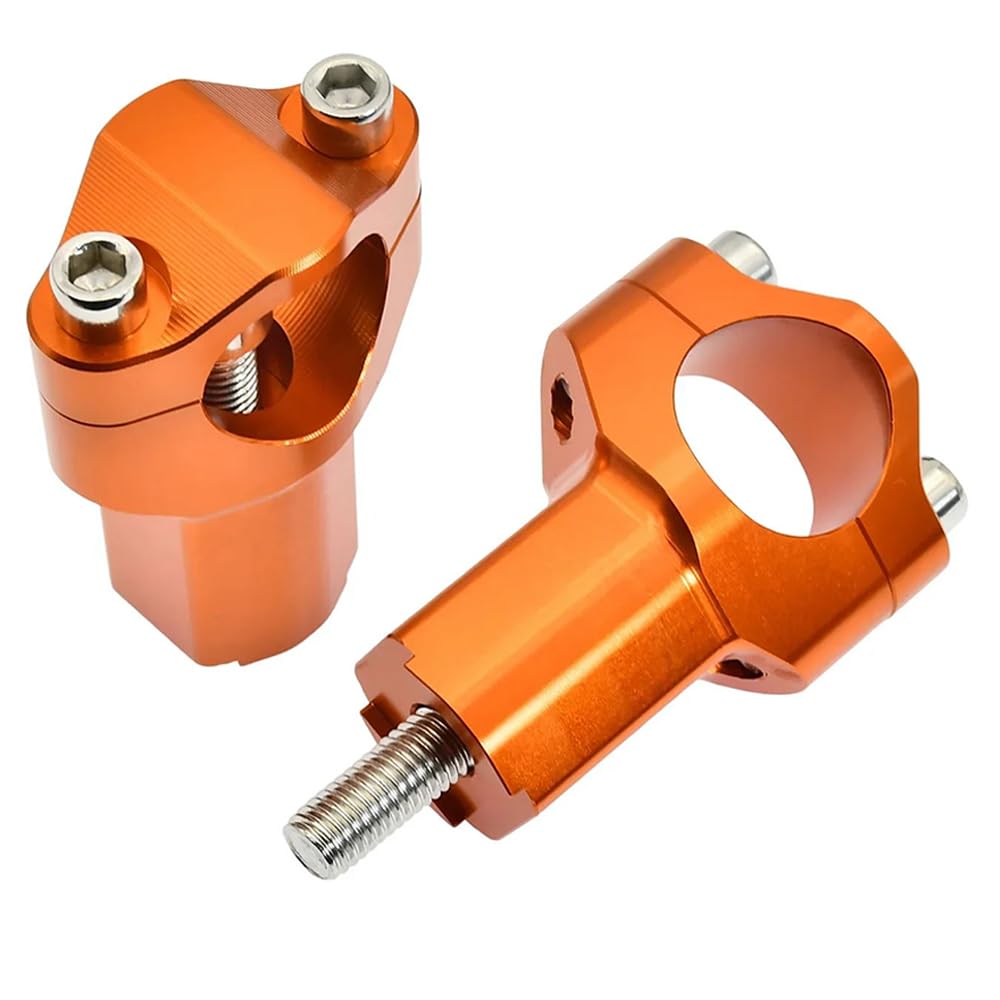 2pcs Moto Supporto Manubrio Riser Universale per DUKE 690 SMC Enduro 790 890 Adventure/R 125-530 SX/SXF/XC/XCF/XCW/EXC/EXCF-Arancione