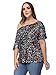 Anna-Kaci Women's Plus Size Sequin Sexy One Shoulder Short Sleeve Party Club Top, Multicolored, 2X-Large