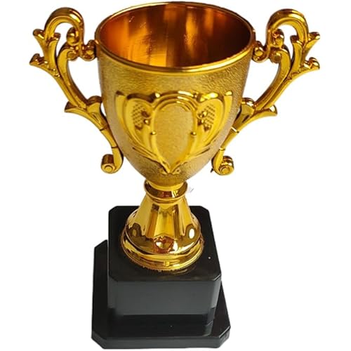 Jilukibo Plastic Gold Trophies Winner Award for Kids Competitions, Award Trophy Cup for Sports Tournaments, Birthday Party Games, Achievements and Championships