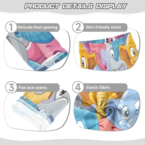 Bolaz Toddler Girls Leggings Printed Yoga Pants Leggings Blue Pink Grey Elephant for Kids3