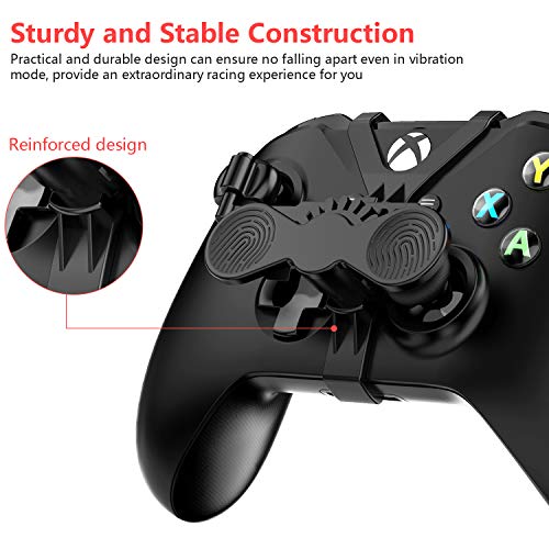 Xbox One Mini Steering Wheel, Xbox One Controller Add-on Replacement Accessories for All Xbox Racing Game (Black)