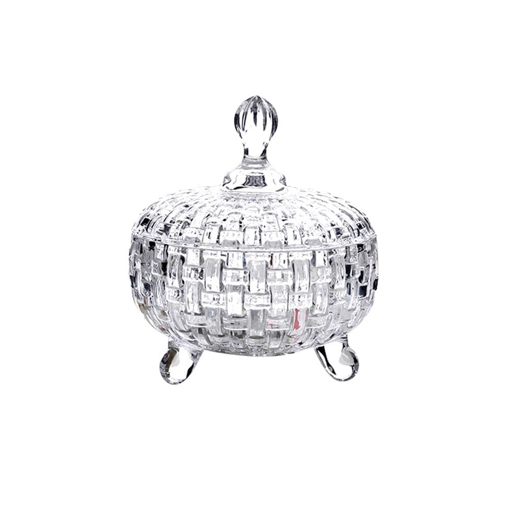 HPTHLY Fruit Plate Fruit Plate Decorative Plate Round Fruit Plate Storage Box For Home Kitchen Hotel Restaurant Snack Plate Candy Plate Fruit Bowl (Transparent)