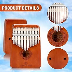 CONJURER Kalimba – Piano à pouce 17 touches, Marimba, outil professionnel, Mbira (rétro) - Les Beatles, Paul McCartney, John Lennon, RIngo Starr, George Harrison CONJURER Kalimba - Piano à pouce 17 touches, Marimba, outil professionnel, Mbira (rétro) – Image 4