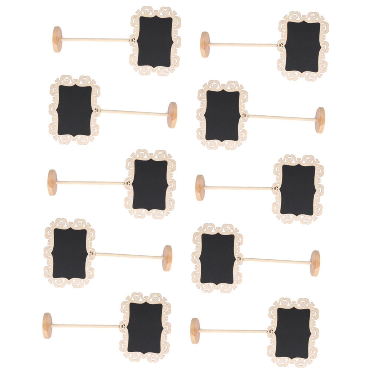 Operitacx 5 Sätze Write Board Bescherung Zeichenheft Notizzettel Decor Ort Heimbüro Hochzeit Mini-tafelschilder Erste Brettdekoration Tafeldekor Diy-tafel Heimdekoration Hölzern 10 Stück * 5