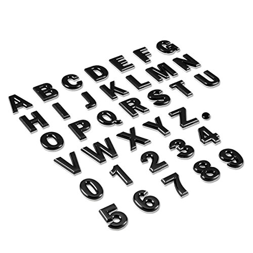 Image of DNA Motoring EM-L-LETTER-DOT-BK Black Letter Metal Decal Emblem Badge Sticker for Auto Car Truck Motorcycle Logo - Letter DOT [.]