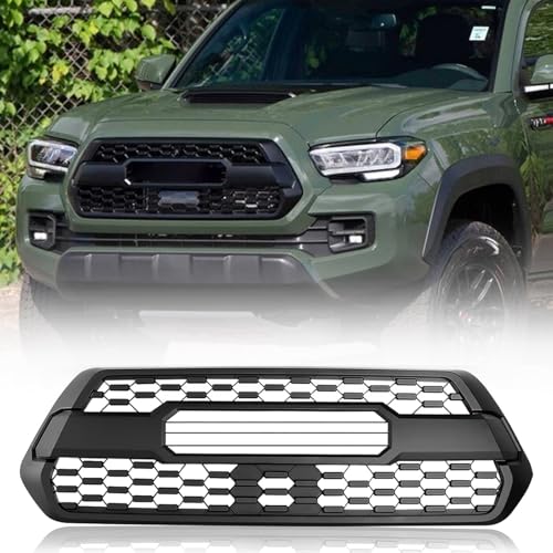 Front Grill for Toyota Tacoma SR/SR5/TRD 2016-2023, Front Bumper Grille Assembly Compatible With Tacoma Accessories Matte Black