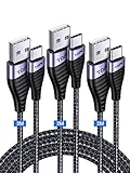 Compatibilidad: recibirás 3 unidades de cable USB A a USB C. La longitud de cada cable USB C es de 2 m. Compatible con Samsung Galaxy S22 S21 S20 S10 S9 S8 Plus Note 20 10 9 8, Huawei P30 Lite, P20 Lite, Mate 20 Lite, P9 Plus y más.