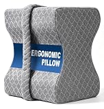 UJPFEO Knee Pillow for Side Sleepers, Leg Pillow for Sciatica, Back, HIPS, Knees, Joints Pain Relief,Pillows for Between Legs While Sleeping Spine Alignment Support & Relieves Pressure