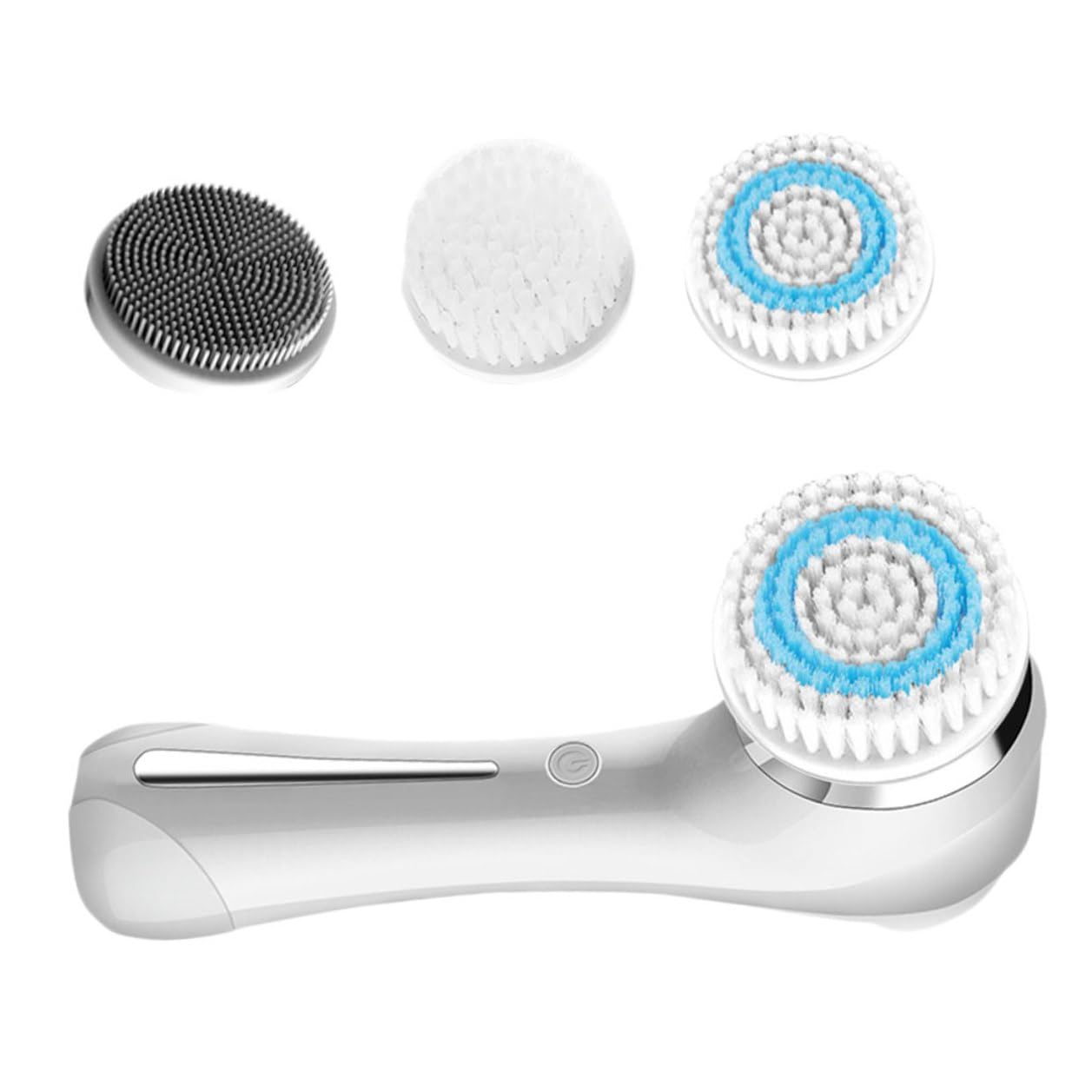 ABOOFAN Elektrische Gesichtsreinigungsbürste Aus Silikon Kompakt Sanftes Peeling Mit Ionentechnologie Tragbar Für Frauen Und Reisen Weiß