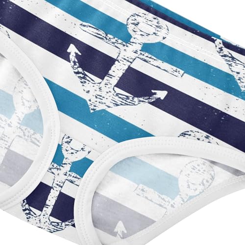 Funny Girls Underwear Toddlers 2t Cotton Panties Little Girl Nautical Navy Anchors Blue Stripes Kids Undies Briefs4
