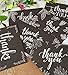 120 Elegant Black and White Chalkboard Kraft Thank You Cards with Kraft Envelopes and Stickers - 6 Designs Bulk Notes with White Letters for Weddings, Business, Formal and All Occasions 4x6 Inch