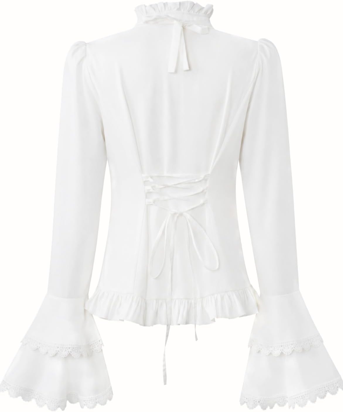 Women Victorian Blouse Pirate Vampire Renaissance Gothic Costume