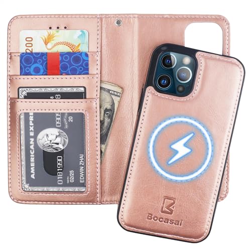Bocasal iPhone 12/12 Pro Wallet Case with MagSafe