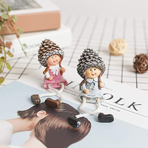 Petite statue mini résine dessin animé : figurines mignonnes pour étagère maison et bureau