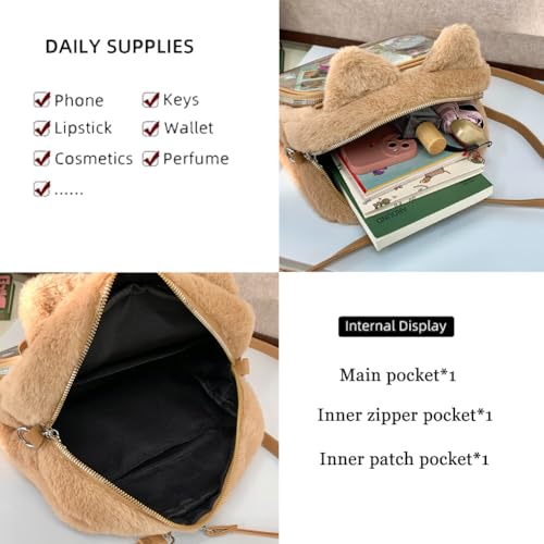 Image of Cute Cat Ita Bag Pin Display Backpack Kawaii Furry Ita Bag Crossbody Y2k Aesthetic Shoulder Purse(Pins NOT Included)