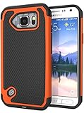 Galaxy S6 Active Case, Cimo [Shockproof] Case Heavy Duty Shock Absorbing Dual Layer Protection Cover for Samsung Galaxy S6 Active (2015) - Orange