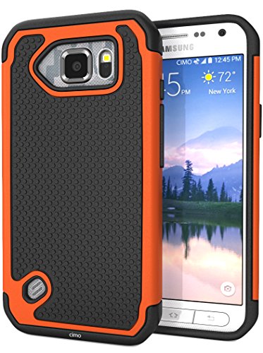 Galaxy S6 Active Case, Cimo [Shockproof] Case Heavy Duty Shock Absorbing Dual Layer Protection Cover for Samsung Galaxy S6 Active (2015) - Orange