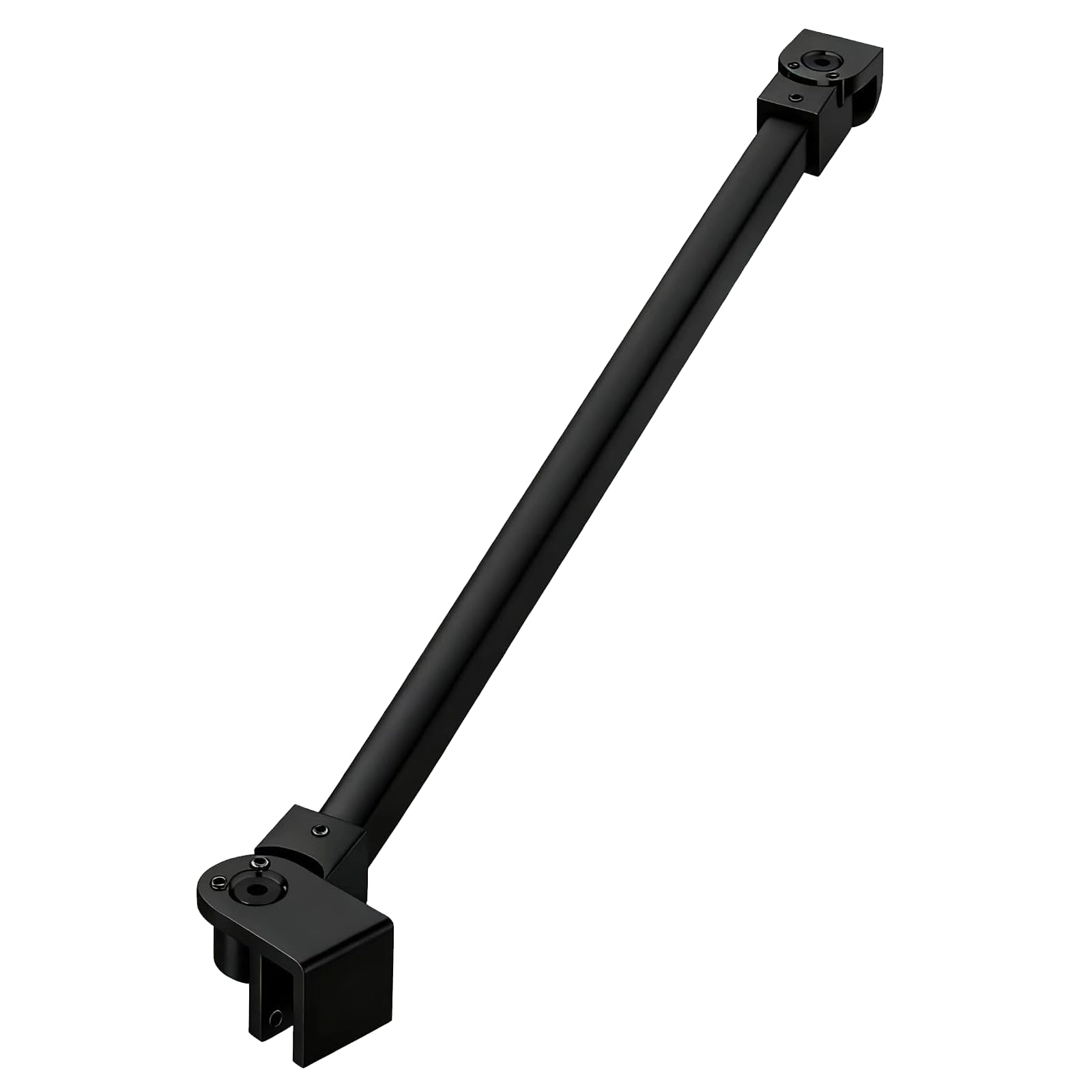 SVNR Barre de support pour écran de douche en acier inoxydable, 500 mm, rotative à 180°, épaisseur du verre de 6 à 10 mm (noir mat)