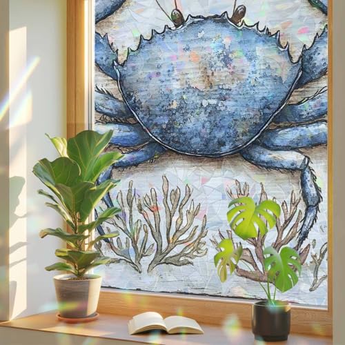 Película decorativa adhesiva para ventana 17.7x78.7 pulg. miniatura 1