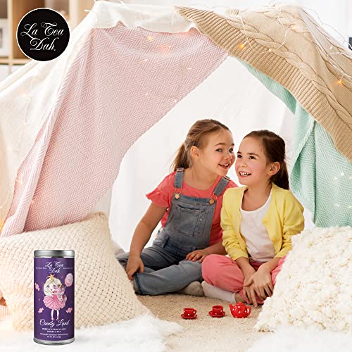 Berry Cotton Candy Childrens Tea By La Tea Dah | Caffeine Free Tea For Kids | Red Rooibos Tea W/Blueberry And Lavender | Unsweetened Dessert Tea | Candy Land Blueberry Tea (12 Decaf Tea Sachets) #TOP6