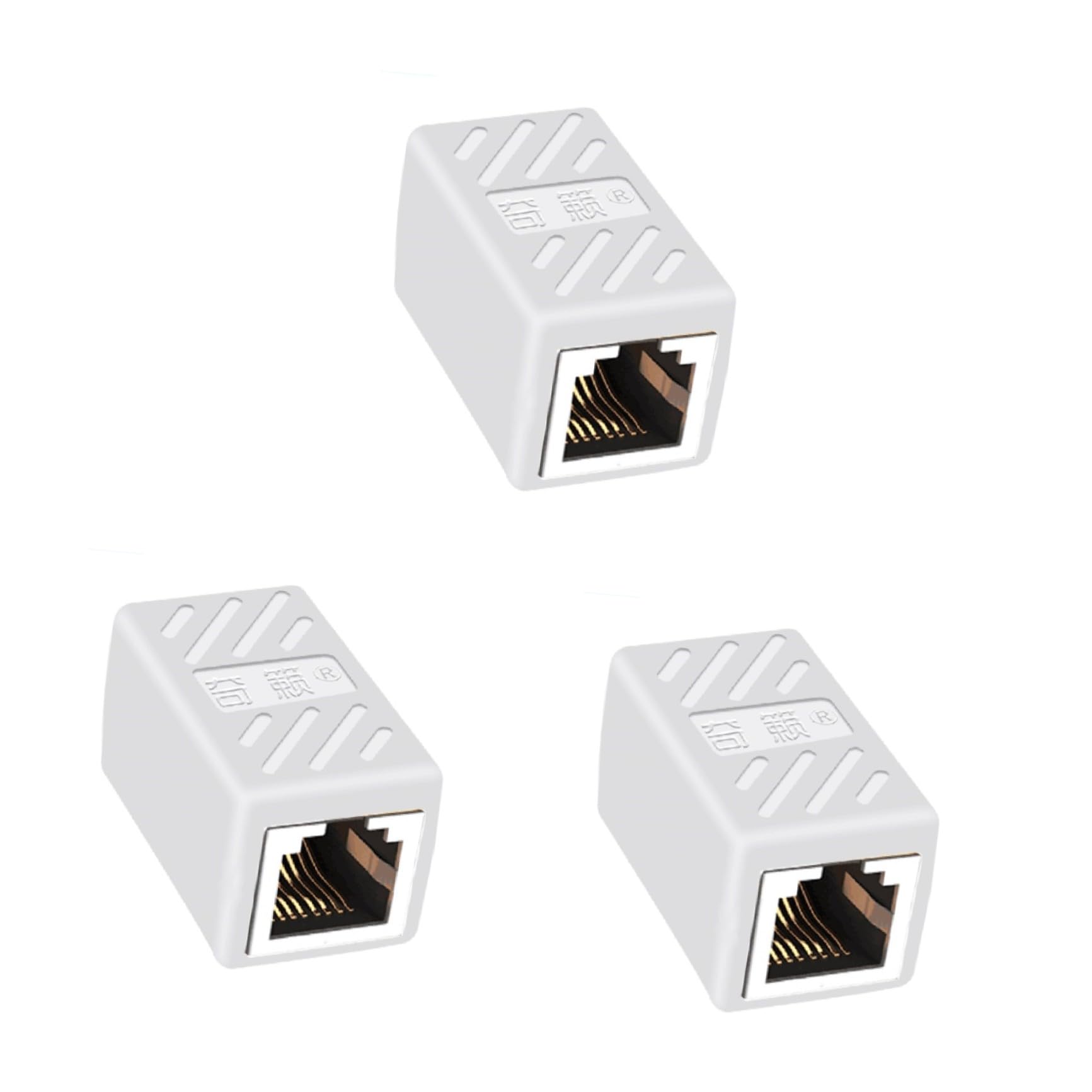 Mikikit 3 Set di Connettori Accoppiatori per Cavi Ethernet Accoppiatori in Cat5e Cat6 Femmina-femmina Resistenti Schermati 5 Pezzi*3