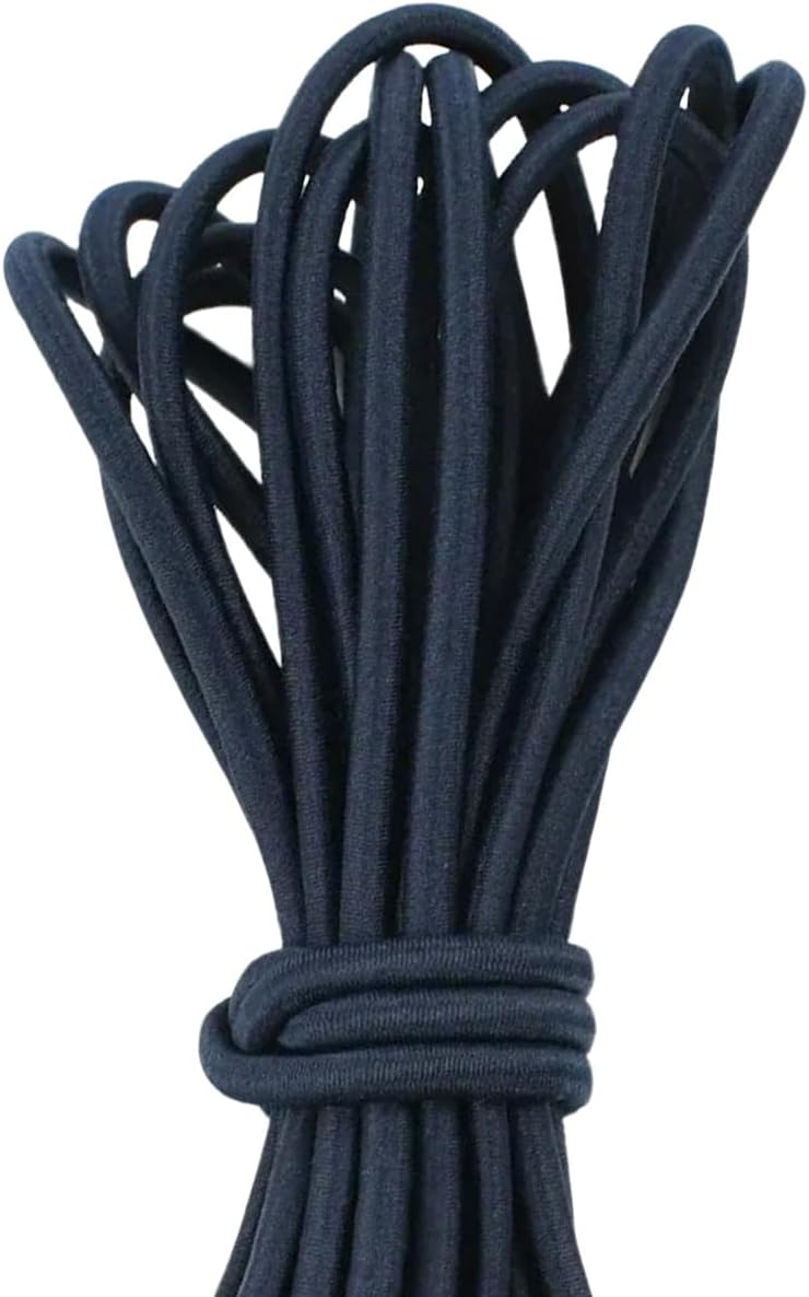 4mm Stretch Round Elastic String 131.2ft(40m) Bungee Cord Shock Cords Rubber Core High Elastic Rope for Sewing, Drawstring, Jewelry Making