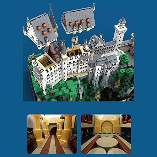 SESAY Schloss Neuschwanstein Bausteine Bausatz, 7437 Teile Modular Schloss Neuschwanstein Architektur Modell, Kompatibel… – Bild 3
