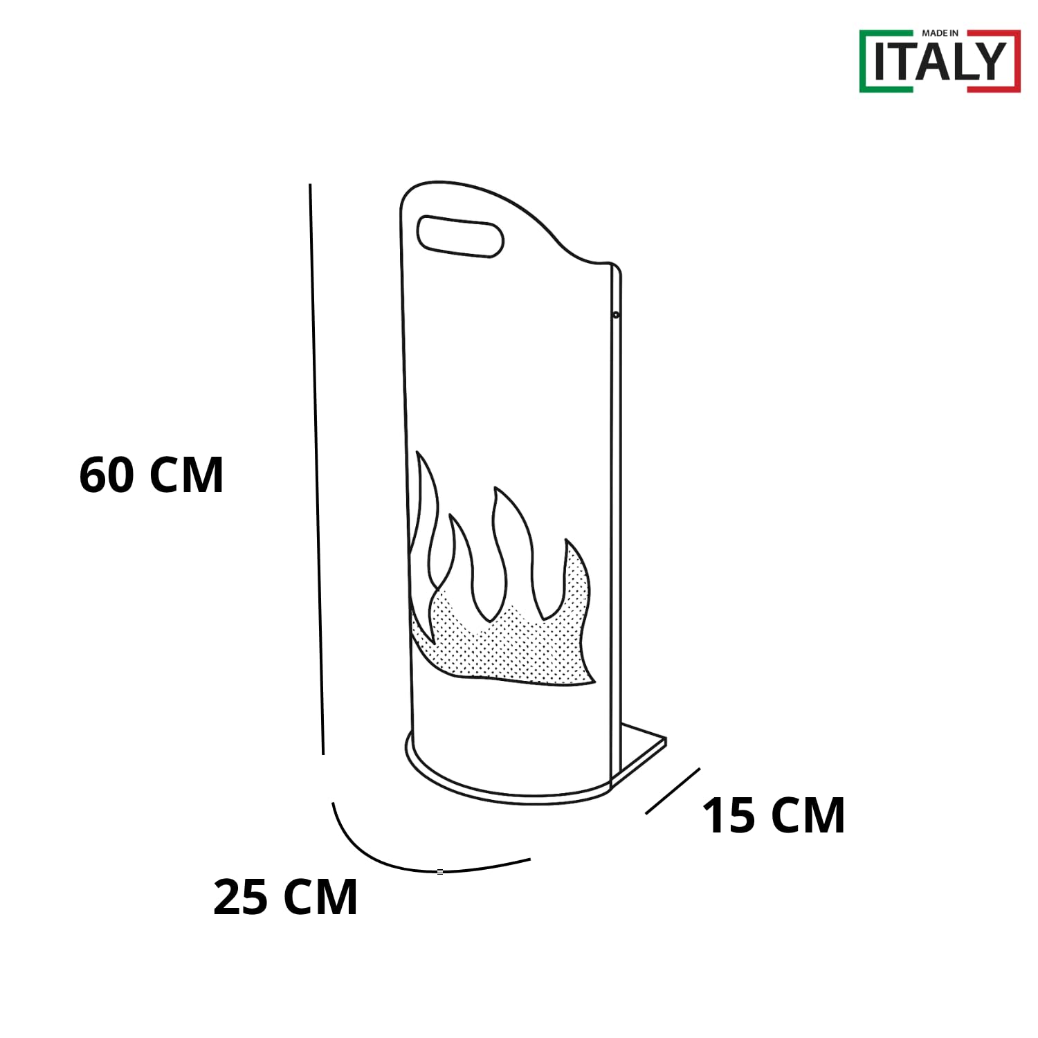 MOHOME Set Camino Attrezzi Kit 5 Utensili 60x25x15 cm Made in Italy Resistenti al Calore Scopino Attizzatoio Paletta Pinza Portattrezzi Accessori Caminetto Stufa a Legna con Manici in Legno Ergonomico