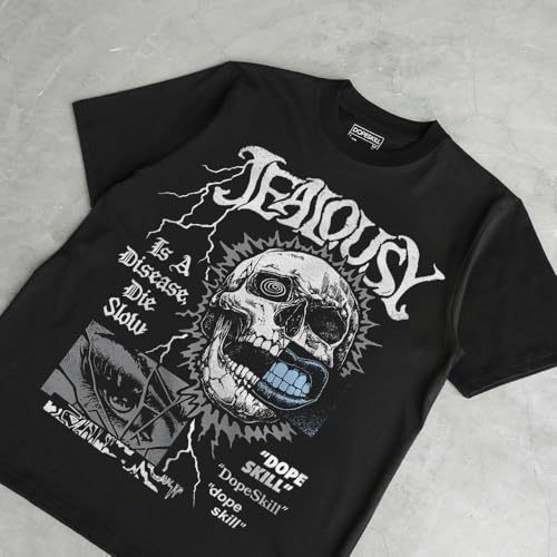 Image of DopeSkill Halloween Graphic Tee Streetwear Hip Hop Hypebeast Unisex T-Shirt Sneaker Colour Matching Shirts Spooky Graphic
