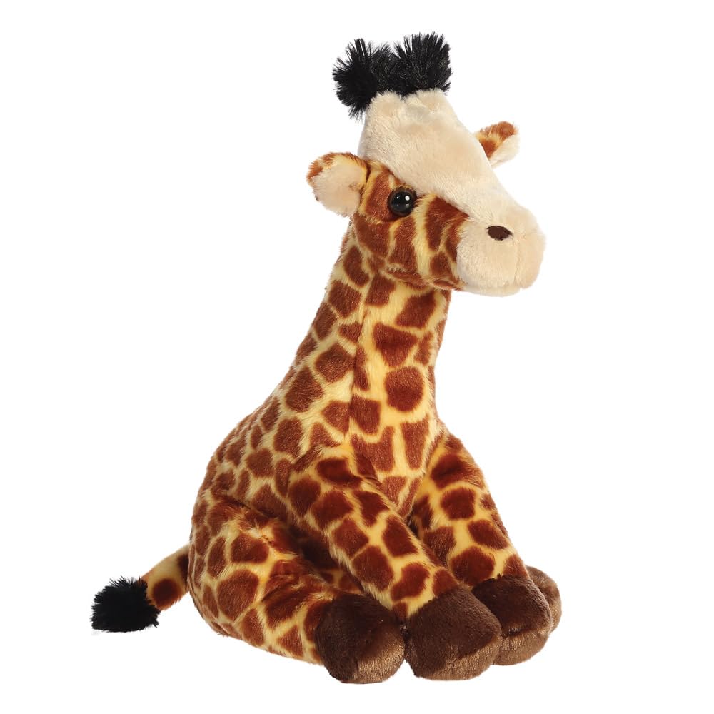 Peluche girafe Aurora 30cm, le doudou marron facile à attraper - 6