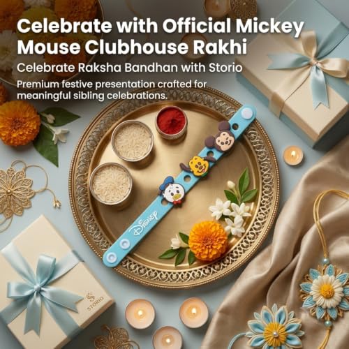 Image of Disney Mickey Mouse Clubhouse DIY Charms Rakhi | Mix and Match Charms | Rakhi for Boys and Girls, Bhaiya, Bhai | Raksha Bandhan Gift