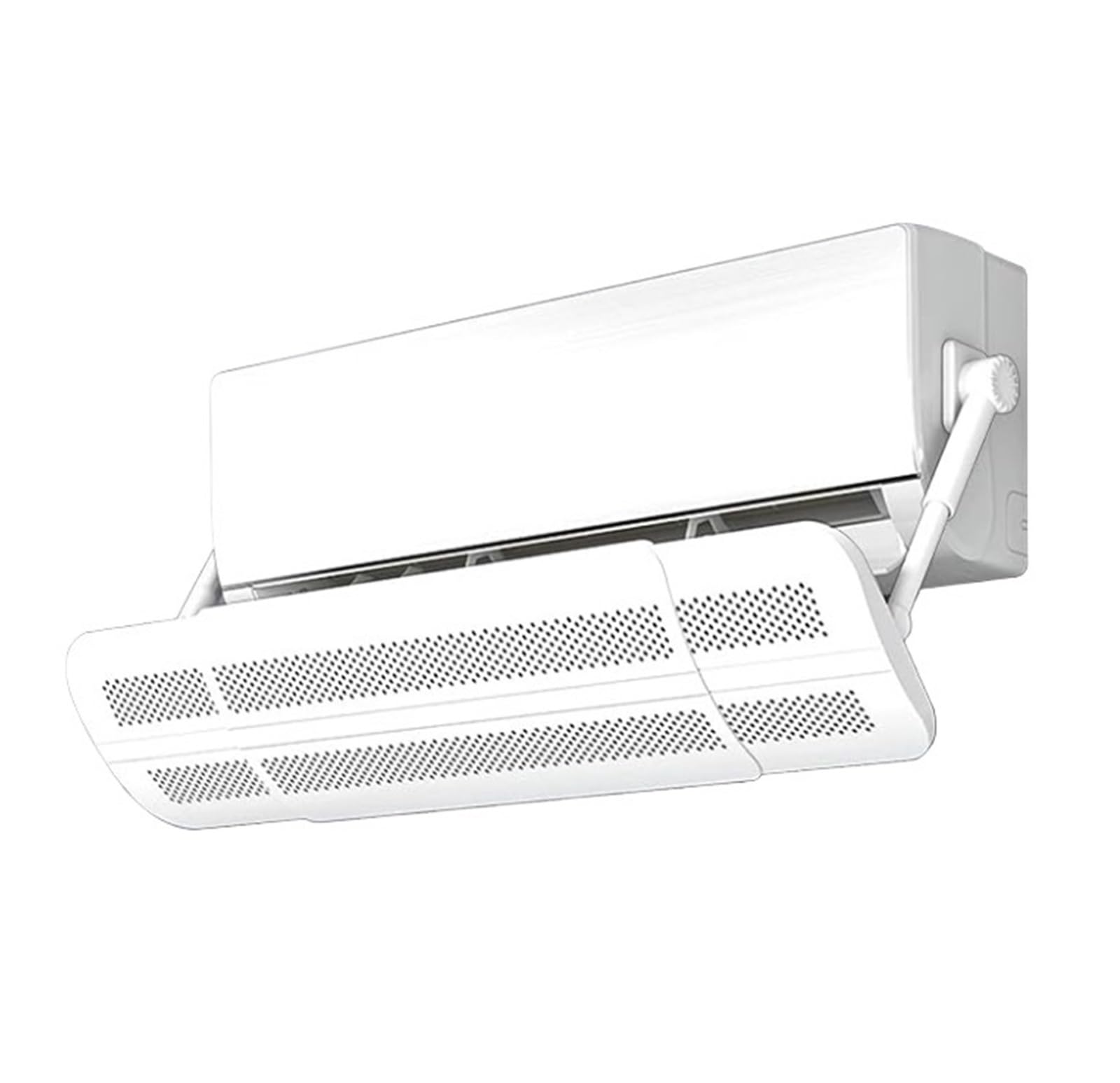 Juskaqzyi White Wall-Mounted Retractable Air Conditioner Deflector Adjustable Air Vent Deflector