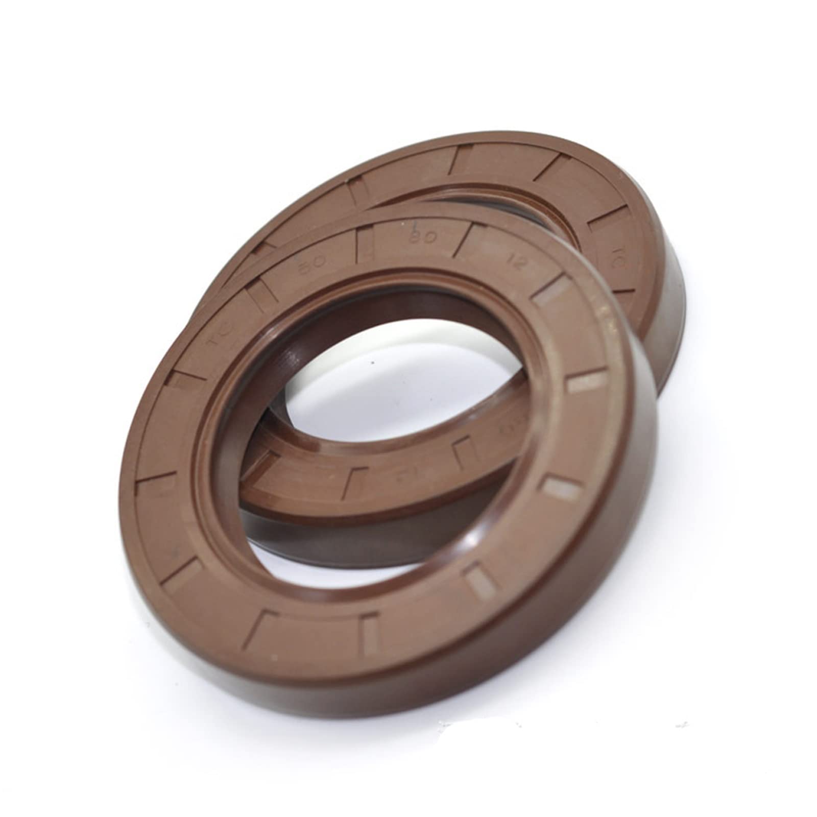 Öldichtung Wellendichtung, ID 26/27 mm Öldichtungsskelett, braune FKM-Fluor-Öldichtung, Gummi-Hydraulikfeder-U-Lippen-TC-Ringdichtung 26 x 35 7 36 Dichtungslippe(27x47x8)