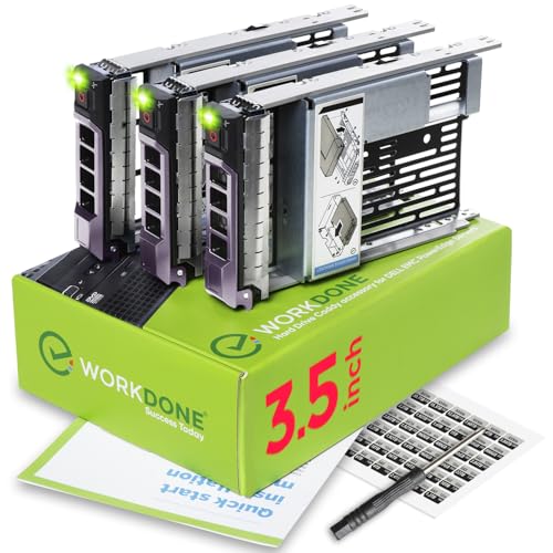 WorkDone 3�p�b�N - 3.5�C���`HDD�L���f�B 2.5�C���`HDD�A�_�v�^�[�t�� - KG1CH ���X�g�t��Dell PowerEdge�T�[�o�[�ɑΉ� - �}�j���A�� - �X���b�h�t�����g�X�e�b�J�[���x�� - �h���C�o�[�t�� - HDD�g���C�l