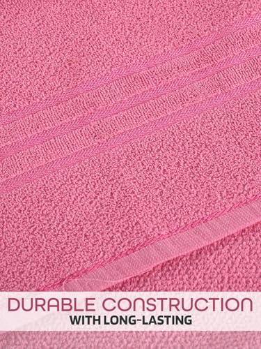 Image of Hand Towels 16x24 inches, Soft & Highly Absorbent Bathroom /Face Towels, Pack of 2 (Pink)