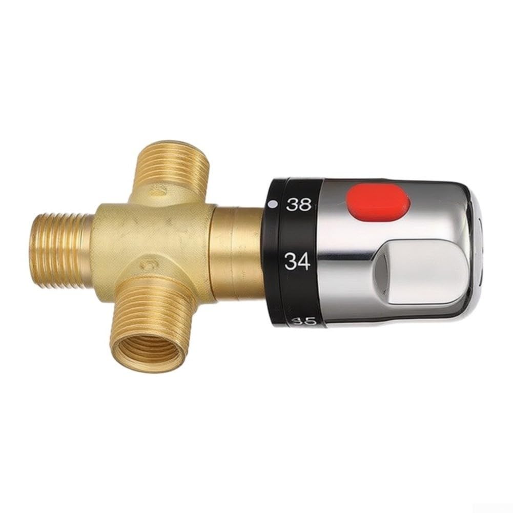 Válvula Mezcladora Termostática para latón G1/2 Control para temp(silver)