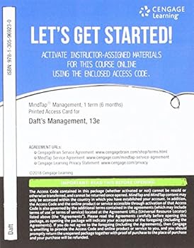 Electronics Mindtap Management, 1 Term (6 Months) Printed Access Card for Daft's Management, 13th Book