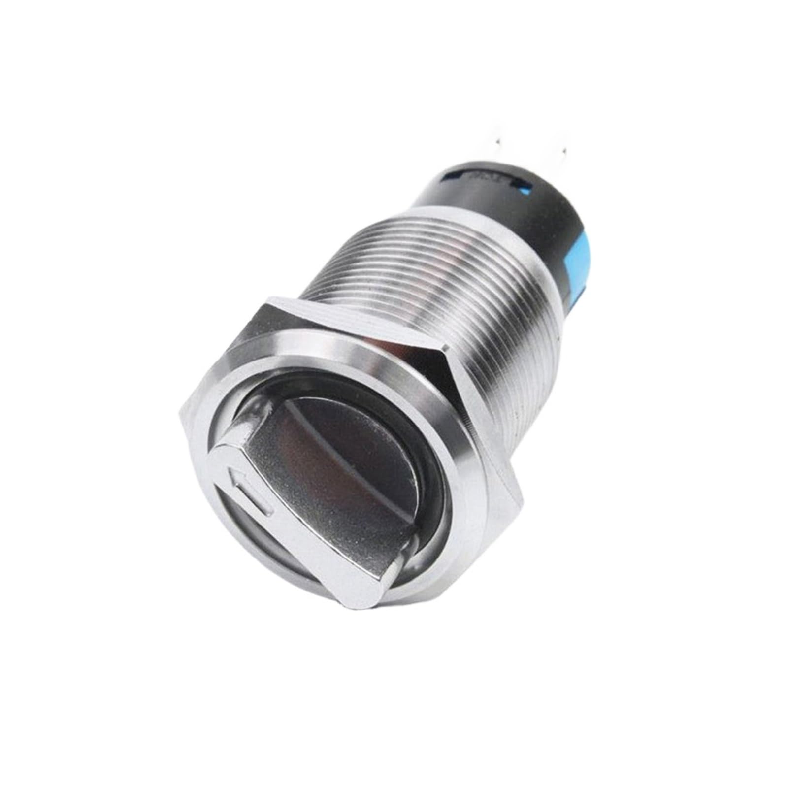 Bouton interrupteur rotatif 19mm commutateur métallique 2 positions LED jaune 6V