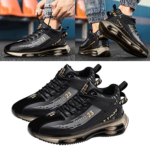 oshhni Sapatos de Corrida Atléticos Confortáveis E Casuais para Homens E Mulheres, áureo negro, 39