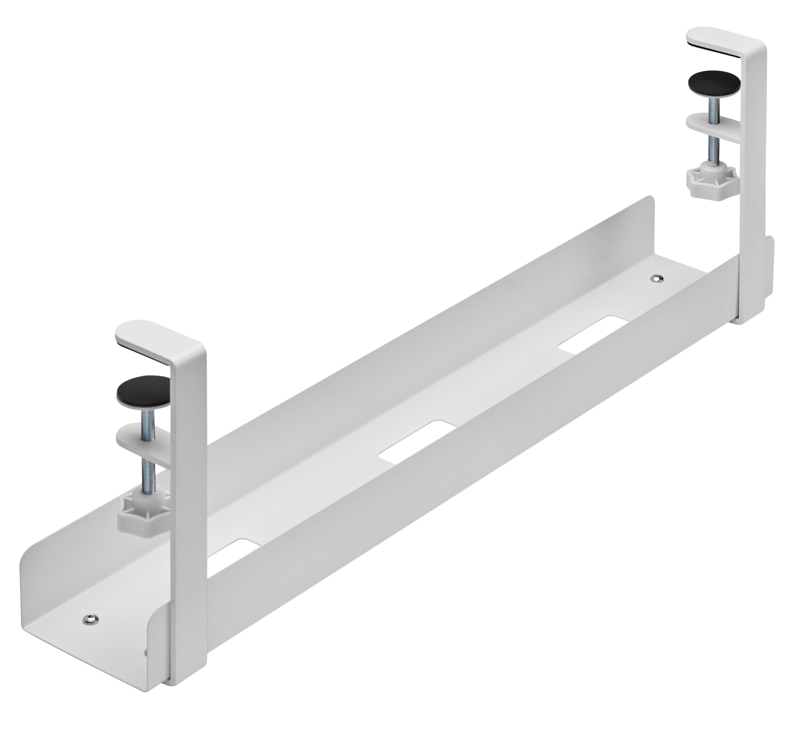 ErgoYou - Clamp-on Under Desk Cable Tray for Wire Management - Power Strip Tray and Charging Wires Organisor - Easy and Quick DIY Installation - 207 mm x 100 mm x 600 mm 3