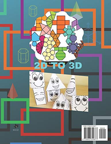 Cut and Fold 3D shapes for kids: activities coloring , Cut and Fold 3D shapes for kids ,Learn 2D & 3D shapes , book(8,5"*11") with matching objects. ... for toddlers, preschool & kindergarten kids.