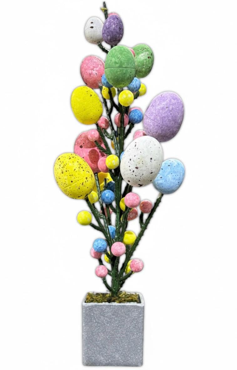 PaulStore Artificial Easter Eggs Bonsai Easter Party Decorations Decor Table Centerpiece