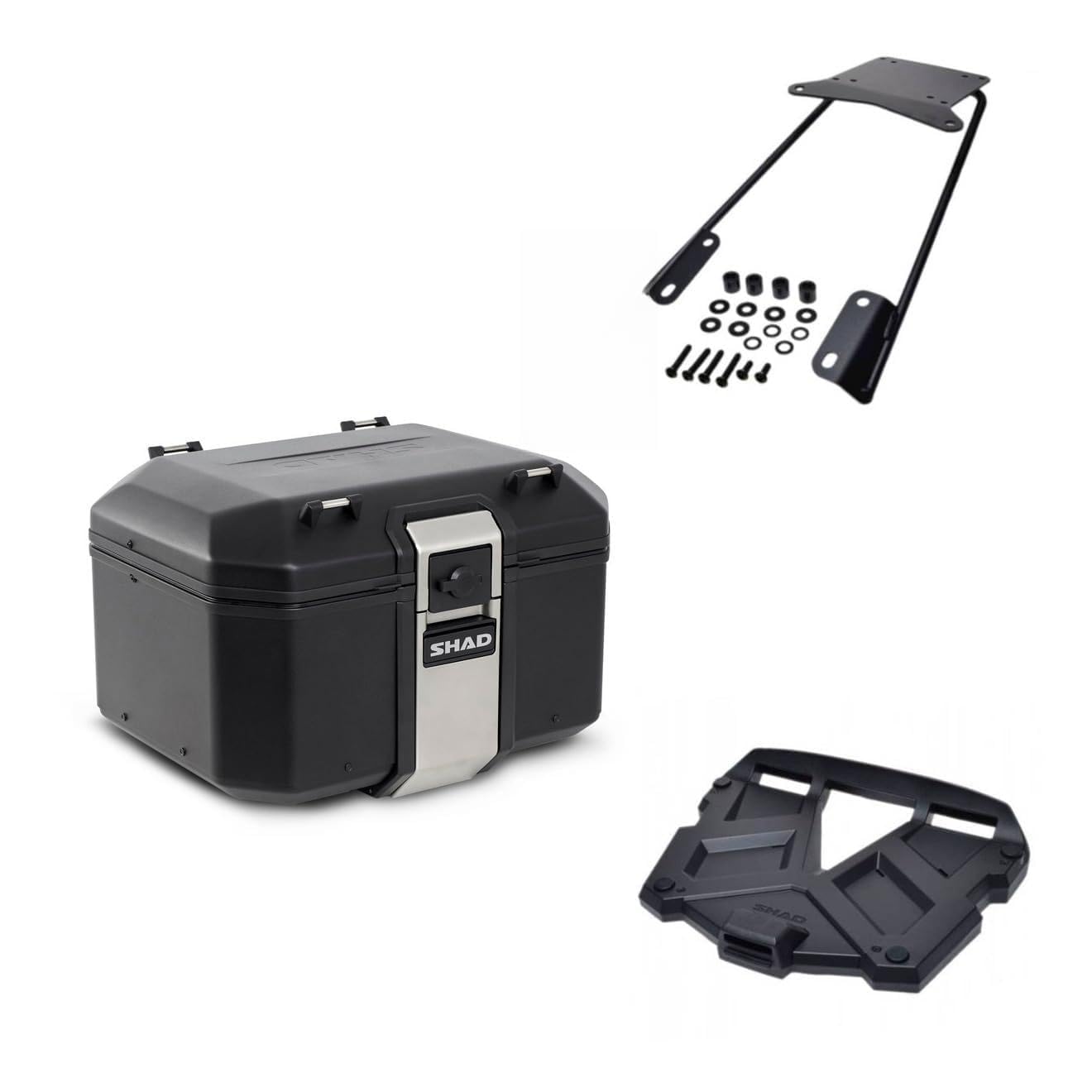 Baul Tr48 Black + Parrilla Terra Plástic KIT-565873
