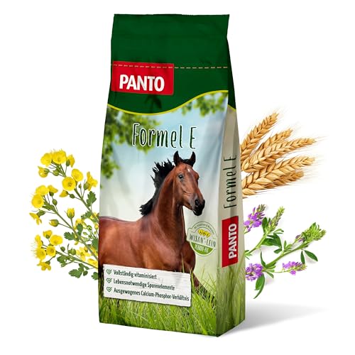 PANTO Formel E Pferdefutter 25 kg – Allroundpellet für die Krippenfütterung, Krippenfutter mit Allen wichtigen Vitaminen & Spurenelementen, Pelletfutter 5mm