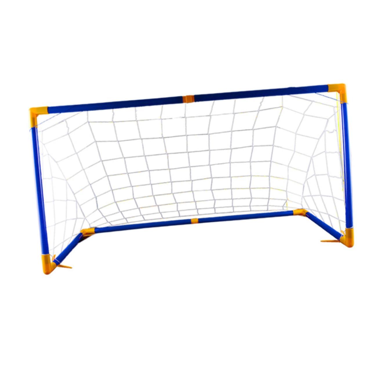 Mipcase 1Set Portable Soccer Goal for DIY Football Net with Long Tubes Short Tubes Soccer Ball and Inflator for Training Games and Family Fun